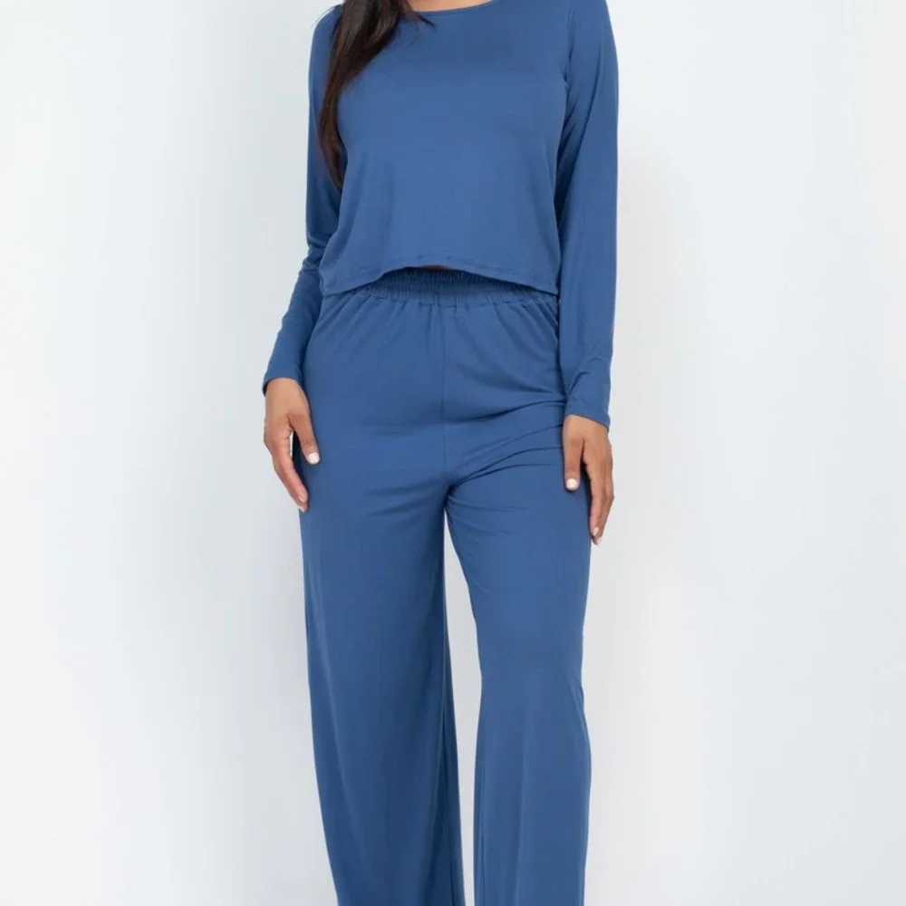 Loose Fit Long Sleeve Top & Pants Set. Capella Apparel - Picture 4 of 6